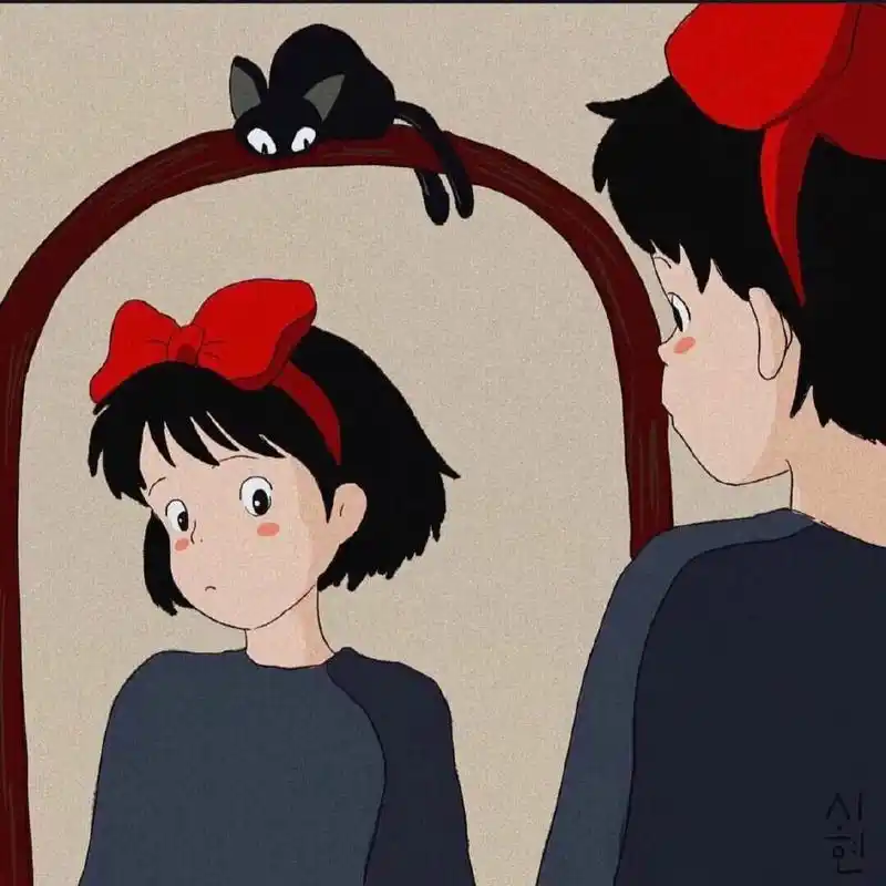 宫崎骏图片第二弹! 《魔女宅急便》琪琪和吉吉99