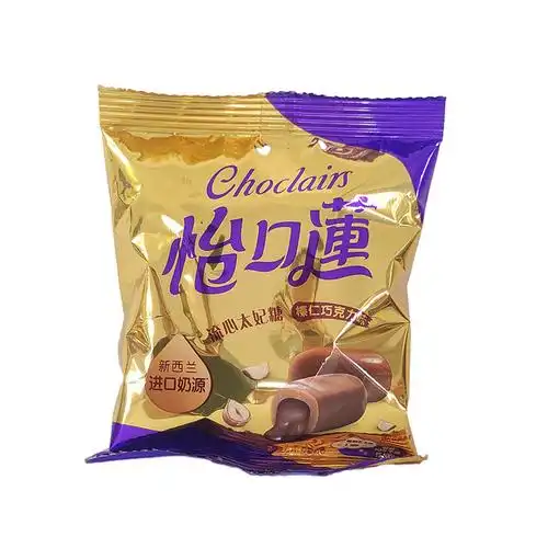 怡口莲散装结婚喜糖500g经典巧克力榛仁味夹心太妃糖休闲零食品