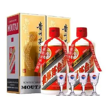 moutai 茅台 贵州飞天茅台酱香型白酒53度500ml双瓶装(年份随机发货)