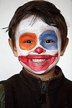 法国,上塞纳省,微笑,男孩,化妆