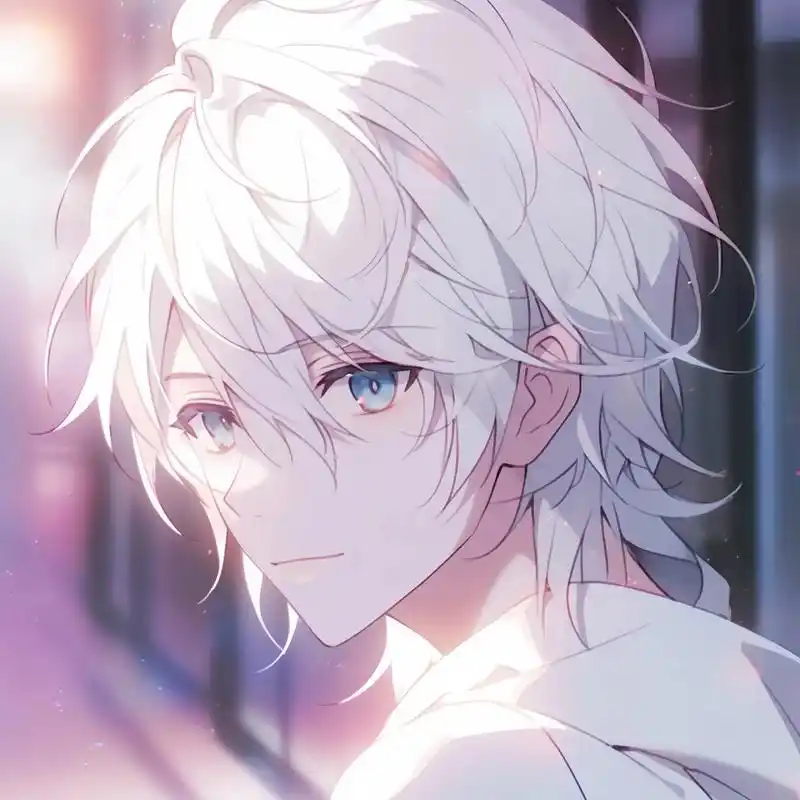 动漫头像|白发男头(3)