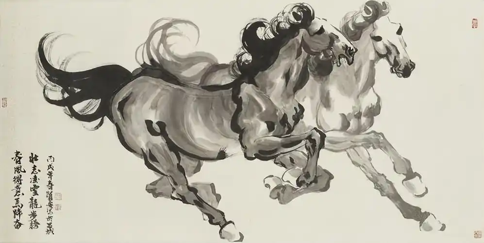 当代画马最具实力画家——黄贤安骏马作品赏析__财经头条