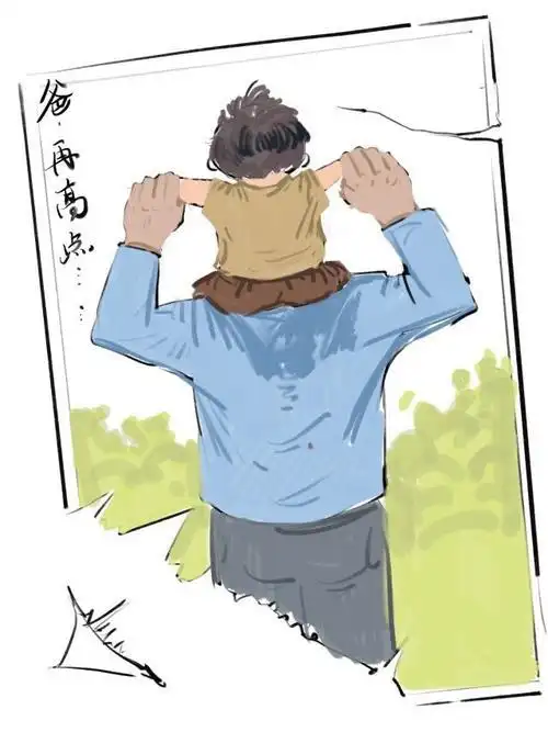 父爱如山漫画图片大全感人_感人的父爱图片父亲不在了