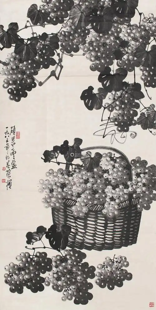 苏葆桢 硕果累累 立轴 水墨纸本-【成交 价格 图片】