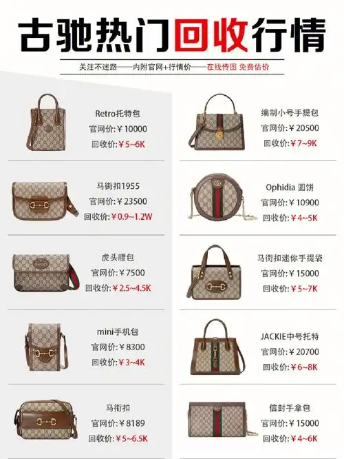 2022古驰包包二手回收价格盘点包包回收