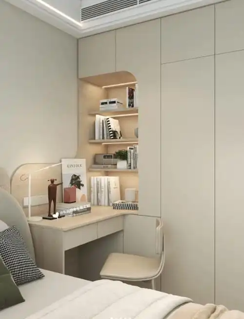 衣柜 转角书桌,最实用功能_空间_设计_床头柜