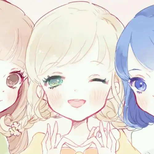 动漫头像女头闺蜜三团头