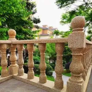 石材花瓶柱阳台花岗岩汉白玉大理石黄金麻栏杆石柱子护栏庭院别