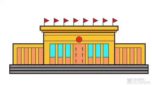 【简笔画】人民大会堂简笔画 分步画法