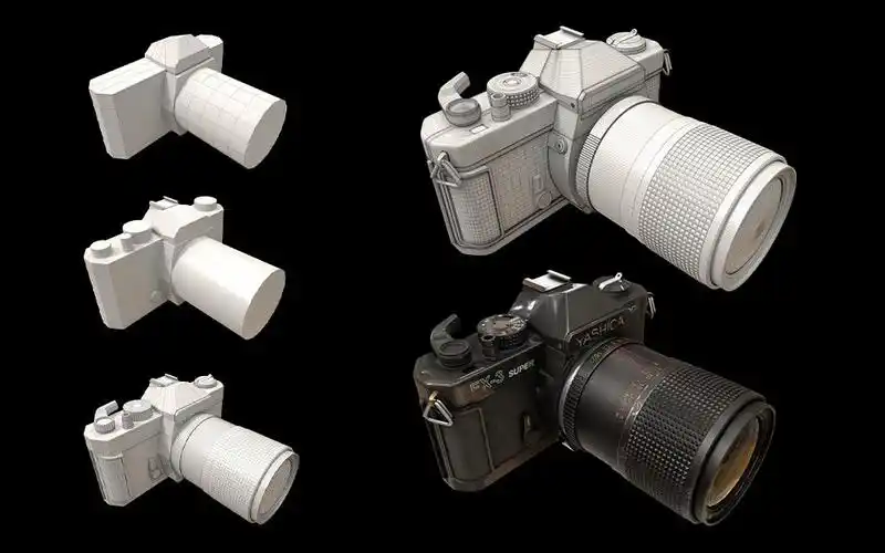 3dmax产品设计是不是这么做得.学游戏模型得不懂耶,求告知!