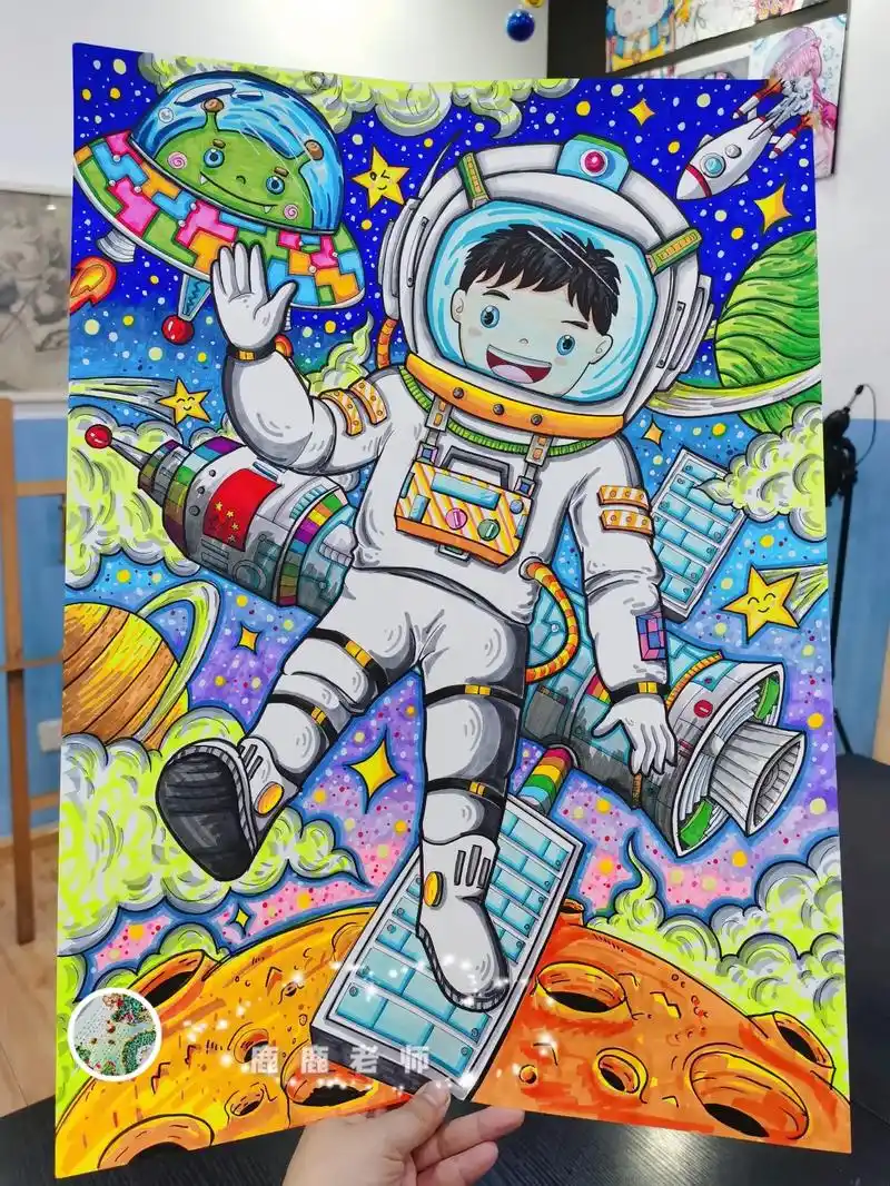 科幻画 #马克笔手绘 #科幻画作品 - 抖音