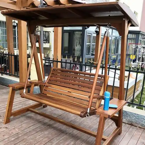 秋千户外庭院花园吊椅室外露台摇椅摇摇椅休闲阳台家用椅实木秋千