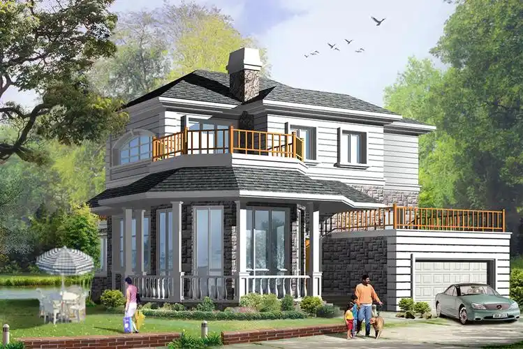 最新二层独栋别墅外观设计图片