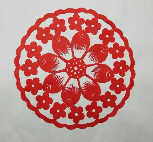 团花剪纸《和和美美》