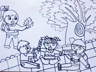 春游的简笔画