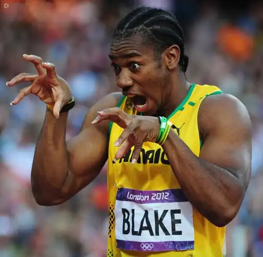 牙买加选手布雷克在伦敦奥运田径200米半决赛的争夺中以第一名的成绩