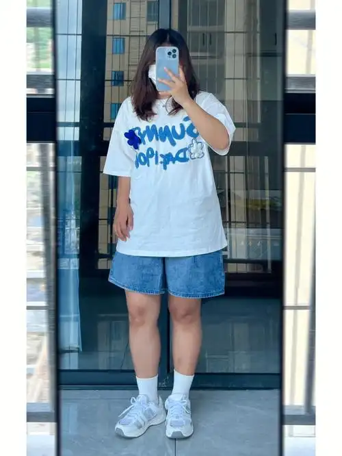 150120斤简单t短裤夏季穿搭噢