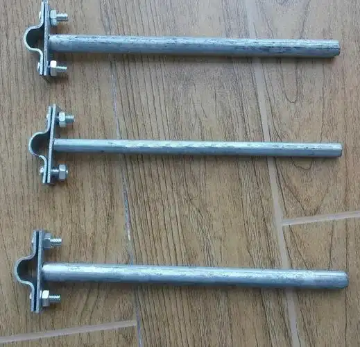 圆钢t型防雷支持卡 热镀锌避雷带支架夹 t 型防雷支架12*200