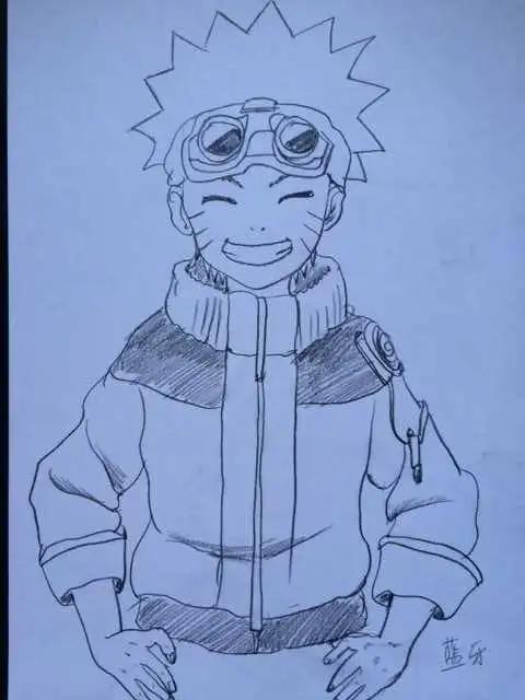 六道鸣人的图画简笔画鸣人怎么画简笔画步骤仙人鸣人全身简笔画鸣人