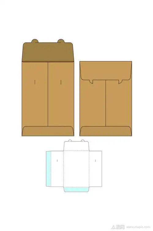 时尚产品包装盒刀模展开图素材