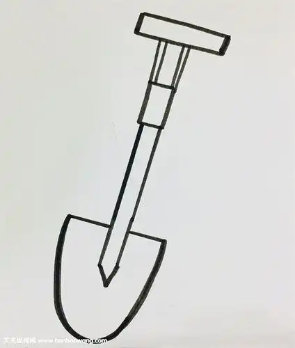 儿童劳动的场景简笔画植树节植树铲土简笔画儿童铲沙玩具简笔画怎么画