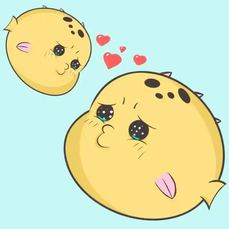 分享小河豚一些照片.#头像 #卡通头像 #可爱 #河豚 #萌 - 抖音