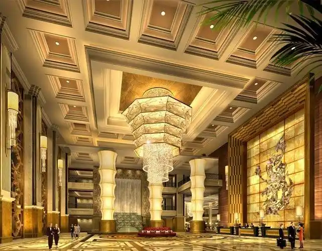 豪华酒店内部大厅效果图