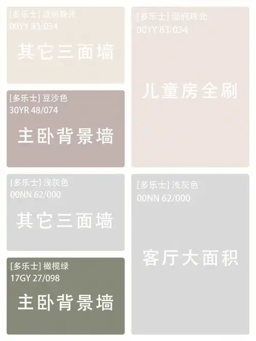 多乐士乳胶漆色号97,附全屋配色方案73