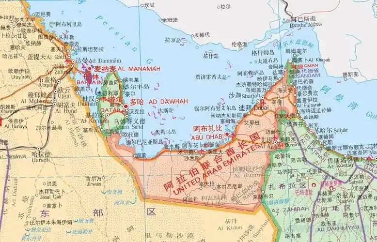 迪拜地图高清中文版