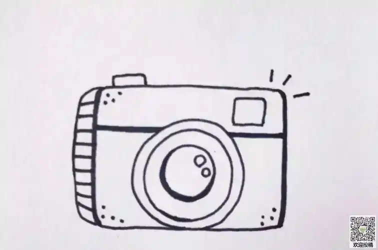 插画元素png彩色相机照片简笔画大全儿童画>正文相机儿童画第2/2组
