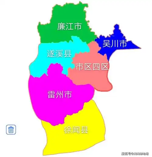 原创 广东省湛江市各地建成区排名,最小是遂溪县,你的家乡排第几呢?