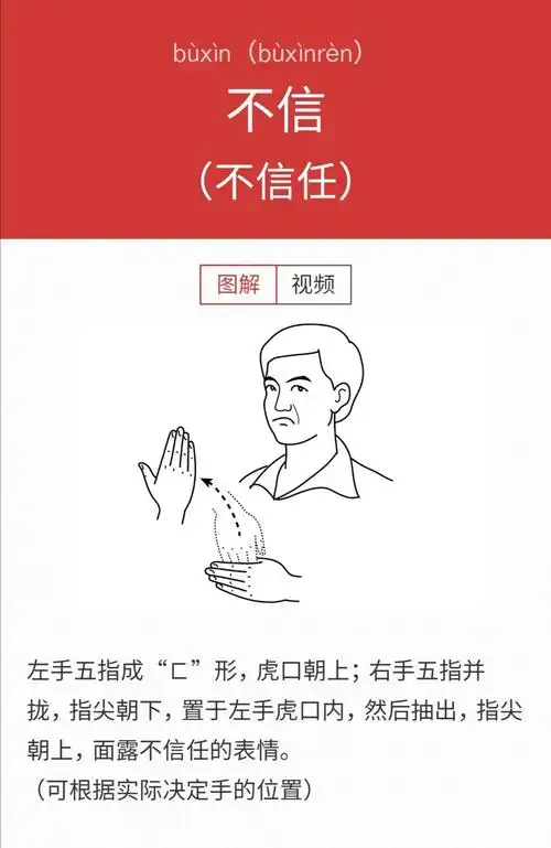 手势汉语(不信谣,相信党和国家.
