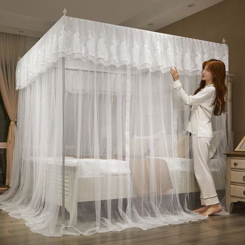 蚊帐高档家用公主加密帐纱加粗支架15m双人蚊帐