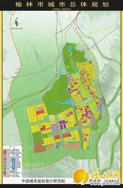 榆林市城市总体规划示意图(2006—2020年)