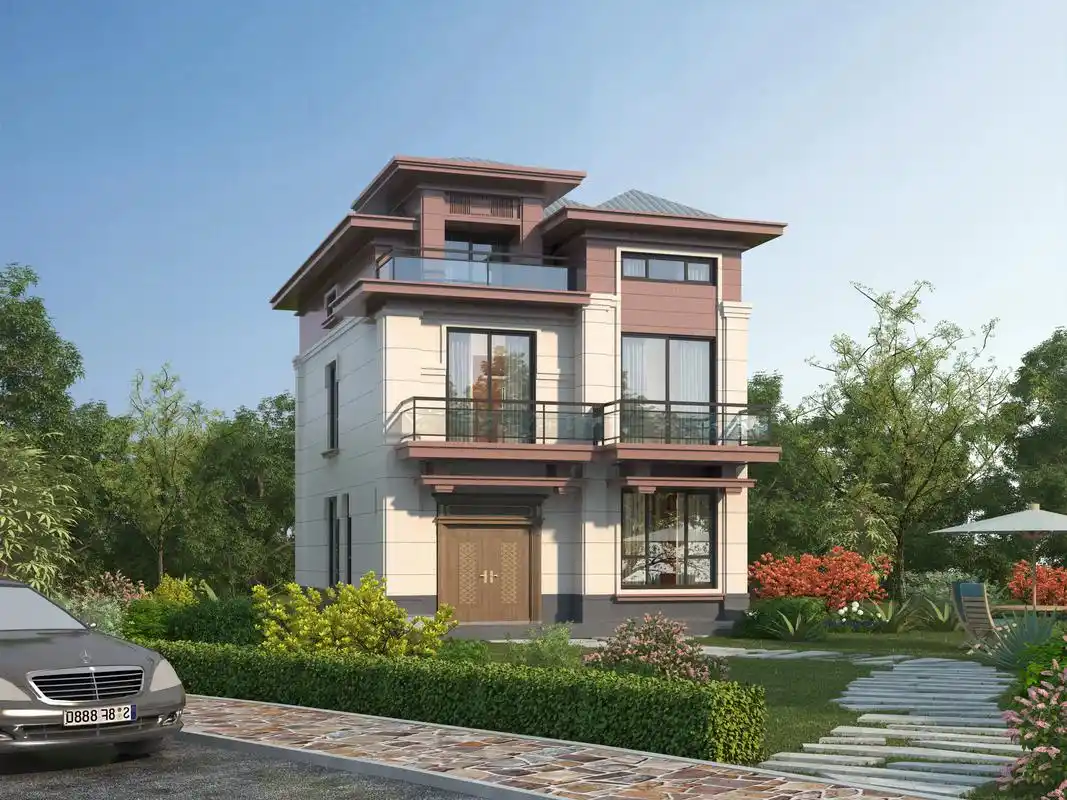 两开间三层乡村别墅设计图纸