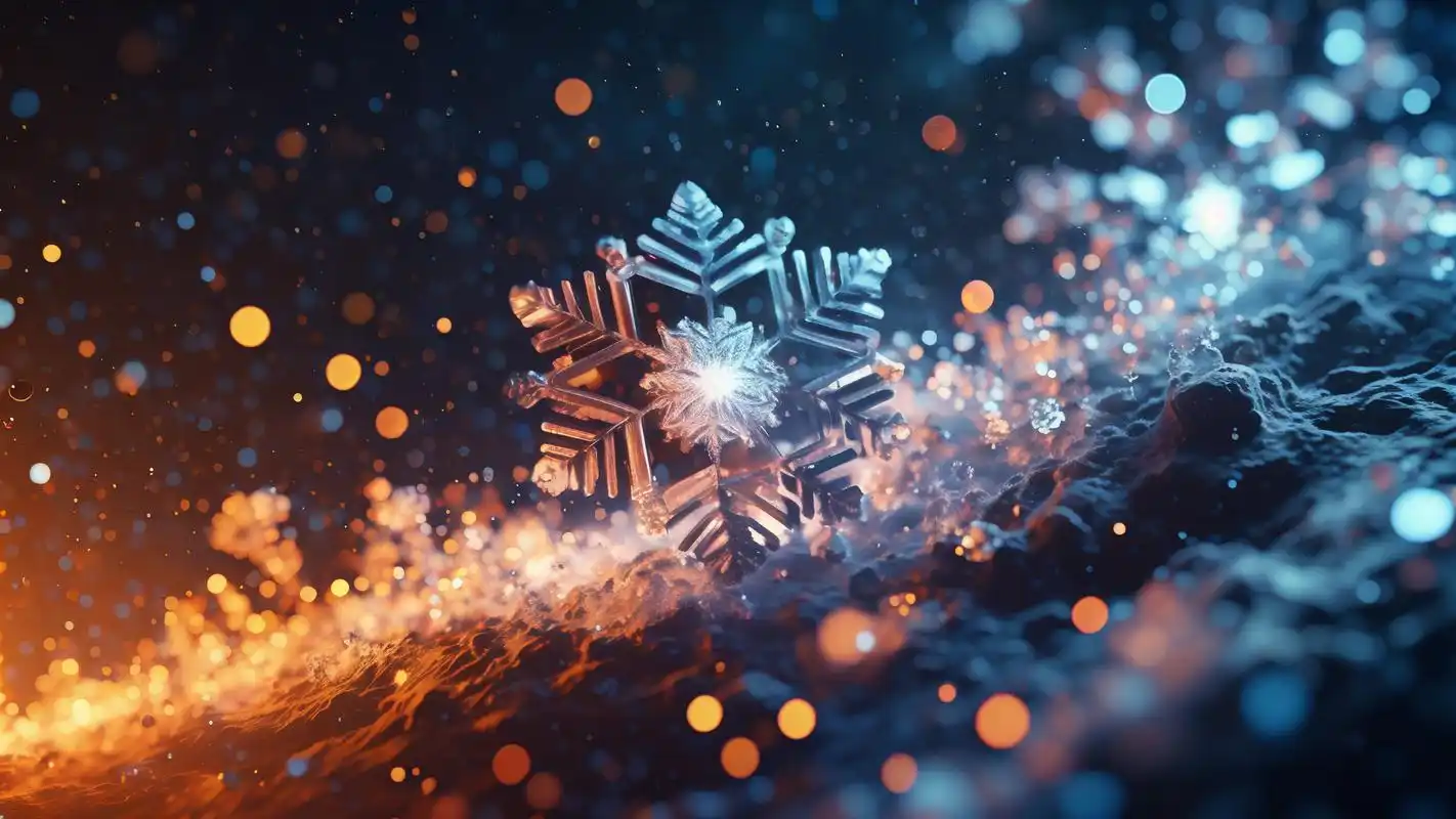 小米手环雪花壁纸,梦幻冬日必备9815