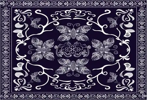 蜡染蝴蝶纹 苗族 蝴蝶