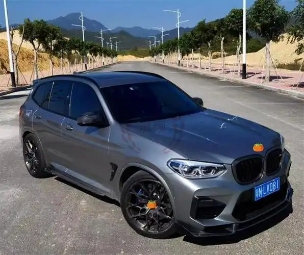 适用于新款宝马x3m改装升级碳纤维前唇前扰流小汽车包围