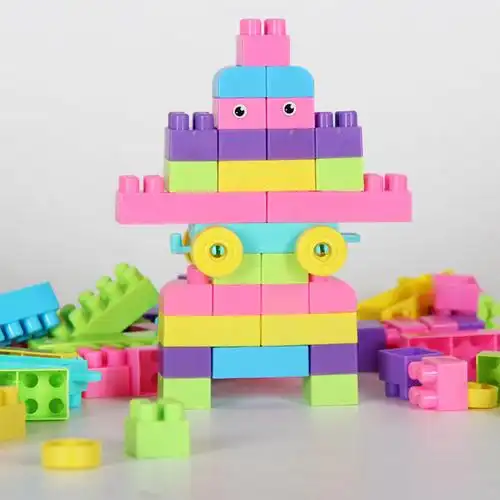 优佩儿大颗粒儿童拼插积木早教益智diy创意拼装积木玩具束口袋大颗粒