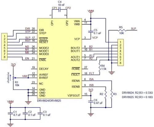 drv8825 stepper motor driver carrier, high current (pololu 2133)