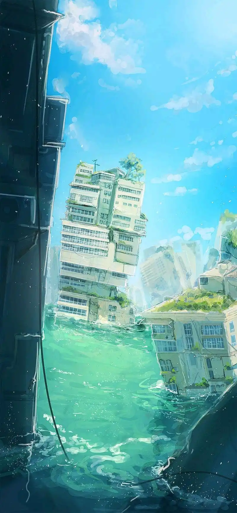 画师「清井fen」作品欣赏:奇幻建筑世界,唯美意境动漫风景插画