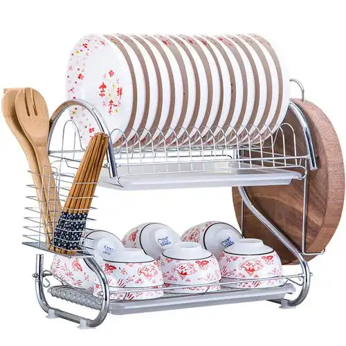 厨房用品用具小百货置物架碗架多功能放碗碟盘子架碗筷沥水收纳架