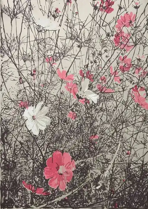 原创格桑花开四川美术学院梁益君教授作品赏析