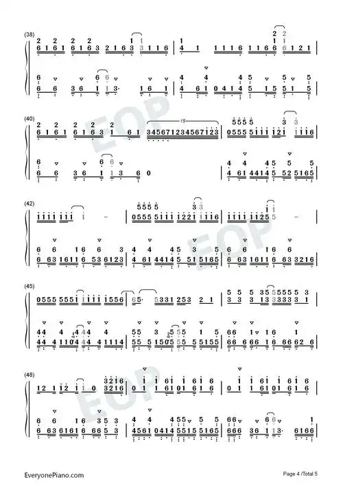 mom-天空是蔚蓝色 窗外有千纸鹤-蜡笔小心双手简谱预览4-钢琴谱文件