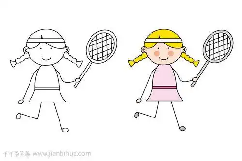 运动会简笔画儿童简笔画运动员们来啦幼儿运动会场景简笔画运动会场