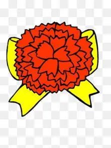 大红花简笔画大红花简笔画彩色