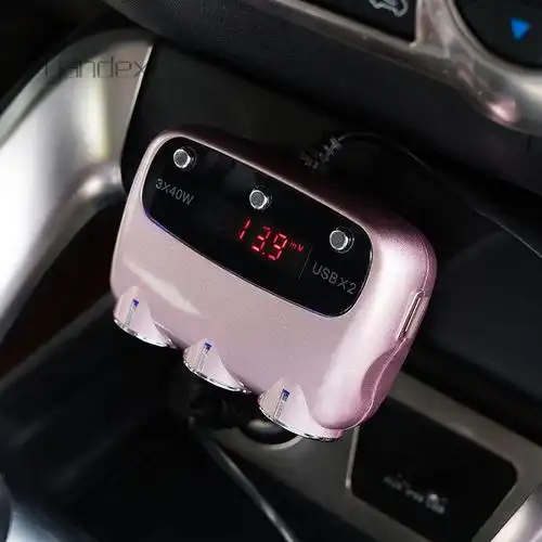 适用于汽车车载一拖三多用点烟器分线插座充电插头车用usb车充电源