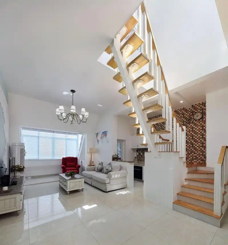 楼梯 吊顶 落地灯 地板 茶几 复式北欧风格家楼梯图片 楼梯复式北欧