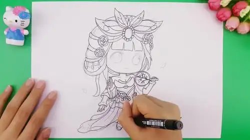 简笔画:王者荣耀甄姬,春天的样子你见到了吗-母婴亲子视频-搜狐视频