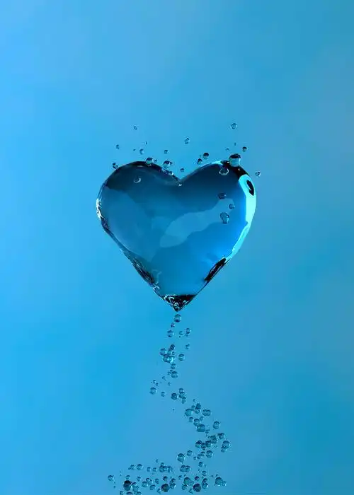 精品蓝色水晶爱心背景图片jpg源文件,编号:82624816